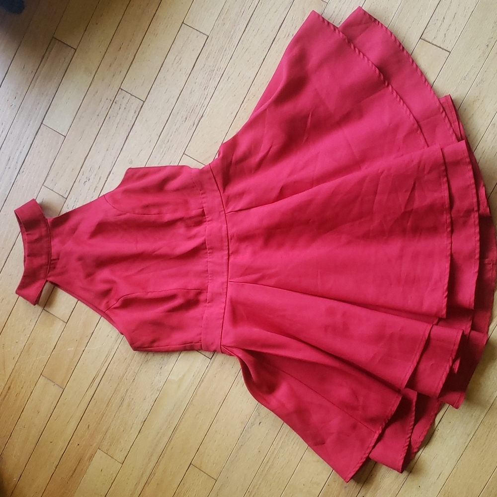 Lulu's Red Skater Dress